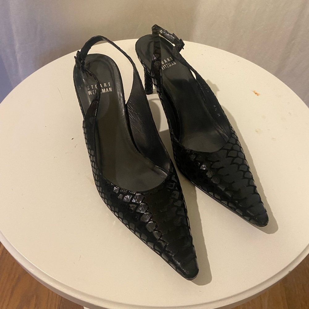Elegant Black Slingback Heels